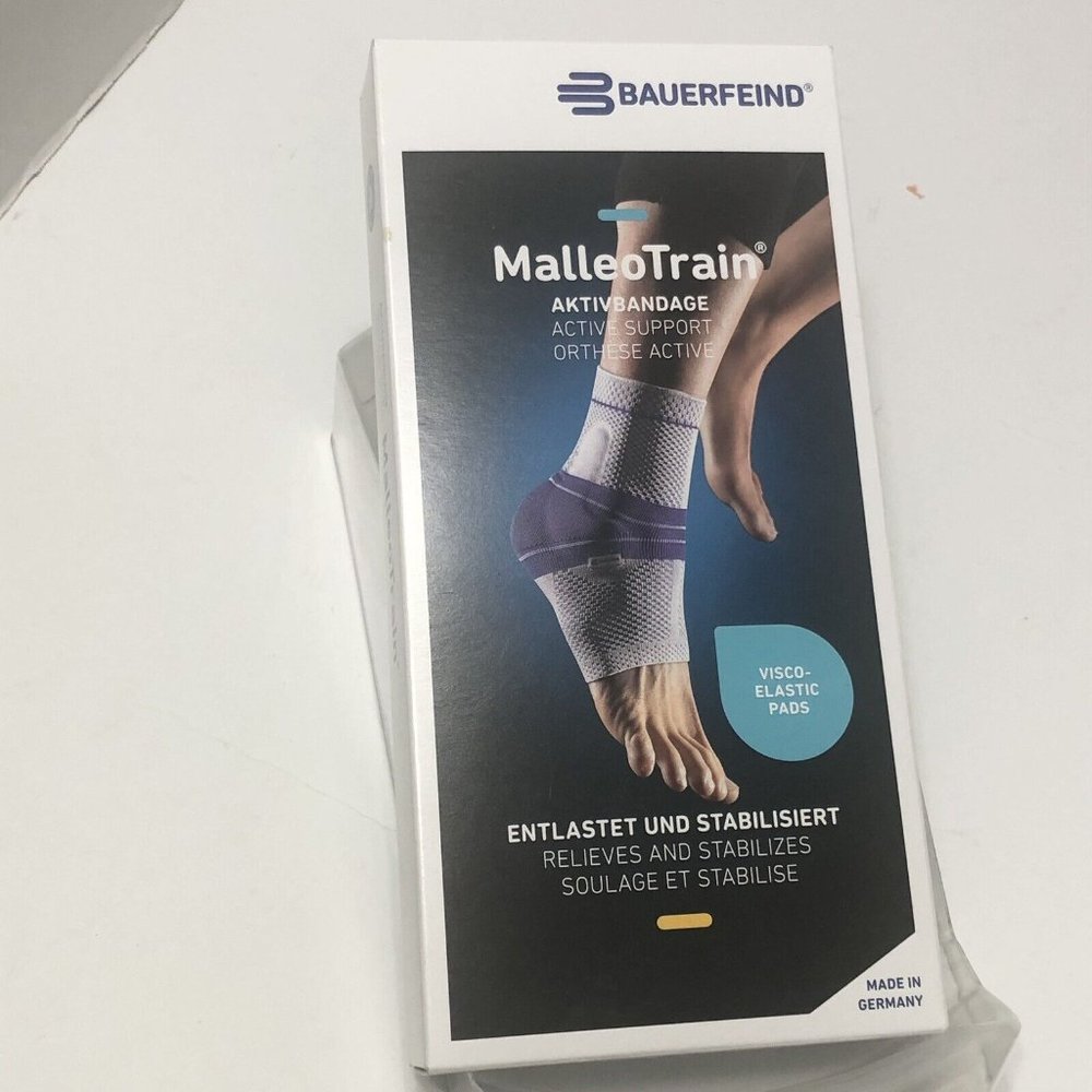 Bauerfeind Malleotrain Left Brace Ankle Support Size 6 Black NEE Bandage Support - Picture 1 of 4